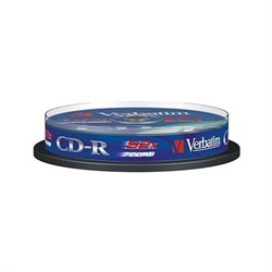 (25345) Оптический диск CD-R Verbatim 700Mb 52x 80мин DataLife (43437) 10шт. Cake Box - фото 10627