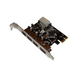 (1005298) Контроллер PCI-E VIA VL805 4xUSB3.0 Bulk ASIA PCIE 4P USB3.0 - фото 10672