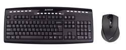 (1006861) Клавиатура + мышь A4 V-Track 9200F клав:черный мышь:черный USB беспроводная Multimedia