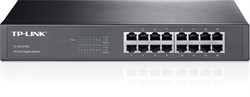 (1007626) Сетевой коммутатор TP-LINK TL-SG1016D 16-port Gigabit Desktop/Rackmount Switch, 10/100/1000M RJ45ports, metal case - фото 14140