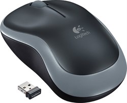 (1007891) Мышь Logitech M185 серый/черный оптическая (1000dpi) беспроводная USB1.1 для ноутбука (2but) 910-002235 - фото 14683