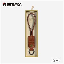 (1008791) USB кабель REMAX Western (RC-034i) для iPhone 6/6 Plus (0.3m) brown - фото 16455