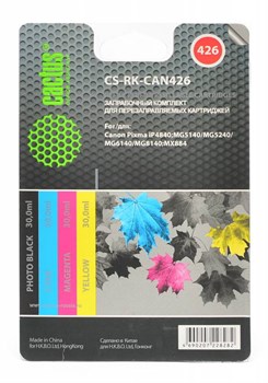 (1002390) Заправка для перезаправляемых картриджей CACTUS CS-RK-CAN426 для Canon PIXMA iP4840, цветная, 4x30мл - фото 16626