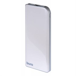 (1008921) Мобильный аккумулятор Buro RA-8000 Li-Pol 8000mAh 2.1A+1A серебристый 2xUSB - фото 16766