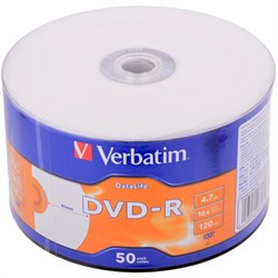 (1009281) Диск DVD-R Verbatim 4.7Gb 16x bulk (50шт) Printable (43793)