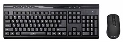 (1009607) Клавиатура + мышь Oklick 280M клав:черный мышь:черный USB беспроводная Multimedia - фото 17721