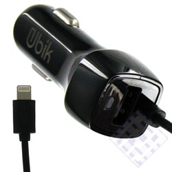 (1009765) АЗУ Ubik UCS12L Lightning + USB, 2.1A (black) - фото 18058