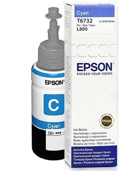 (1010193) EPSON C13T67324A Чернила для  L800 (cyan) 70 мл (cons ink) - фото 18722