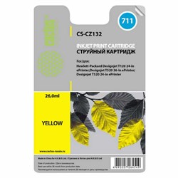 (1010380) Картридж струйный Cactus CS-CZ132 №711 желтый для HP DJ T120/T520 (26мл) - фото 18726