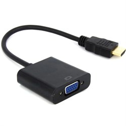 (201335) Bion Переходник с кабелем HDMI - VGA, 19M/15F, длина кабеля 15см [BXP-A-HDMI-VGA-04]