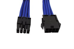 (1011009) Кабель удлинитель 8-pin PCI-E, 25см, KS-is (KS-334) индивидуальная оплетка, синий
