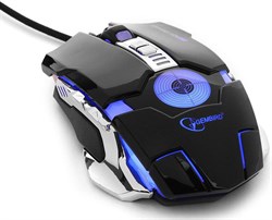 (1011518) Мышь игровая Gembird MG-530, USB, черный, 5 кнопок+колесо-кнопка+кнопка огонь, 3200 DPI, подсветка 3 цвета, программное обеспечение, кабель тканенвый 1.75м - фото 19932