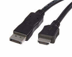 (1011478) Кабель DisplayPort->HDMI Cablexpert CC-DP-HDMI-1M, 1м, 20M/19M, черный, экран, пакет - фото 19972