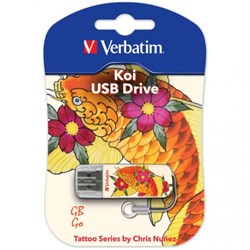 (1011957) Флеш Диск Verbatim 32Gb Mini Tattoo Koi 49897 USB2.0 белый/рисунок - фото 20365