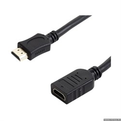 (1012002) Удлинитель кабеля HDMI Cablexpert CC-HDMI4X-0.5M, 0.5м, v2.0, 19M/19F, черный, позол.разъемы, экран, пакет - фото 20452
