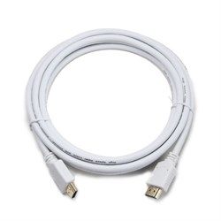 (1012004) Кабель HDMI Cablexpert CC-HDMI4-W-1M, 1м, v2.0, 19M/19M, белый, позол.разъемы, экран, пакет - фото 20453