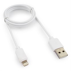 (1012015) Кабель USB Гарнизон AM/Lightning, для iPhone5/6/7/8/X, IPod, IPad, 1м, белый, пакет - фото 20464