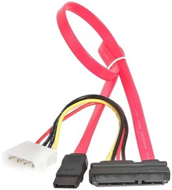 (1012036) Кабель Combo SATA Cablexpert CC-SATA-C1, molex+SATA/SATA, 15pin+7pin, (длина инт - 35см, питание - 15см), пакет - фото 20490