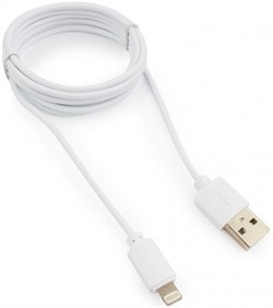 (1012017) Кабель USB Гарнизон GCC-USB2-AP2-6-W AM/Lightning, для iPhone5/6/7/8/X, IPod, IPad, 1.8м, белый, пакет - фото 20509