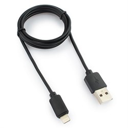 (1012014) Кабель USB Гарнизон AM/Lightning, для iPhone5/6/7/8/X, IPod, IPad, 1м, черный, пакет - фото 20511