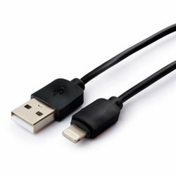 (1012010) Кабель USB Гарнизон GCC-USB2-AP2-0.3M AM/Lightning, для iPhone5/6/7/8/X, IPod, IPad, 0.3м, черный, пакет - фото 20515