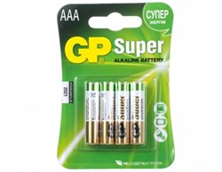 (1012121) Батарейка GP Super Alkaline 24A LR03 AAA (4шт) - фото 20662
