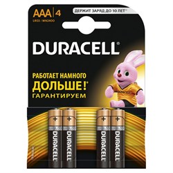 (1012111) Батарейка Duracell Basic LR03-4BL AAA (4шт) - фото 20672