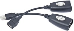 (1012209) Удлинитель USB 2.0 по витой паре Cablexpert UAE-30M USB AM-AF/RJ45Fx2 - фото 20753
