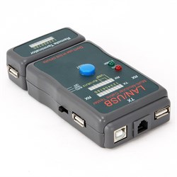 (1012196) Тестер LAN Cablexpert NCT-2, 100/1000 Base-TX,  для UTP, STP, RJ-11, USB-кабеля - фото 20763