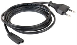 (1012221) Кабель питания аудио/видео Cablexpert 1.8м, CEE 7/16 - C7, 2-pin, 2х0,5, черный, пакет