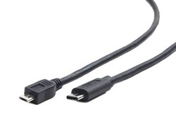 (1012219) Кабель USB Cablexpert CCP-USB2-mBMCM-1M, USB2.0 microBM/USB Type-C, 1м, пакет - фото 20820