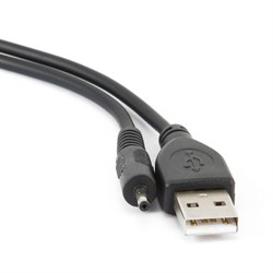 (1012216) Кабель USB 2.0 Pro Cablexpert CC-USB-AMP25-0.7M, AM/DC 2,5мм 5V 2A (для планшетов Android), 0.7м, экран, черный, пакет - фото 20821