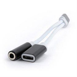 (1012205) Переходник USB Cablexpert CCA-UC3.5F-02, USB Type-C/Jack3.5 F+ Type-C F, черный, пакет - фото 20822