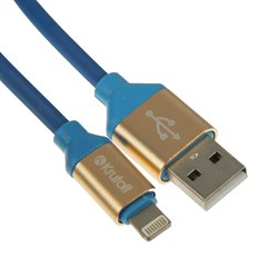 (1012776) USB кабель Lightning Krutoff U2-120i Strong (1,2m) синий - фото 21398