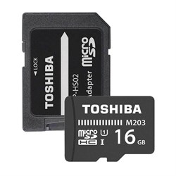 (1013073) Флеш карта microSDXC 16Gb Class10 Toshiba THN-M203K0160EA M203 + adapter - фото 21688