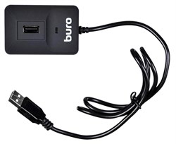 (1013553) Устройство чтения карт памяти USB2.0 Buro BU-CR/HUB3-U2.0-0688 черный - фото 22259