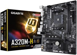 (1014203) Материнская плата Gigabyte GA-A320M-H Soc-AM4 AMD A320 2xDDR4 mATX AC`97 8ch(7.1) GbLAN RAID+DVI+HDMI - фото 23047