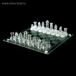 (2905228180009) Шахматы настольные, стеклянная доска 24 × 24 см, прозрачная 522818 - фото 23747