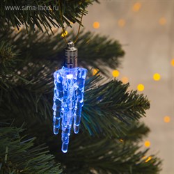 Подвеска световая "Льдинка" (батарейки в комплекте), 10 см, 1 LED, RGB 704847 704847 - фото 23925
