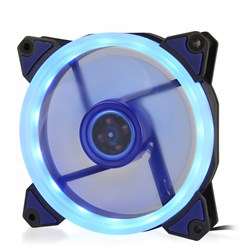 (1014395) Вентилятор для компьютерного корпуса CMCF-12025S-1231 (120*120*25мм;Синее LED кольцо;1650об/мин;60CFM;23Дб;Подшипник скольжения;3pin+MOLEX(папа-мама) 40+10см) - фото 24883