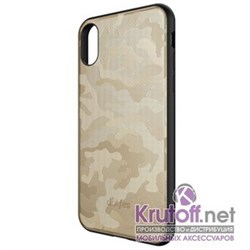 (1014407) Накладка Dotfes G07 Camouflage Style Case для iPhone X/XS (gold) - фото 24930