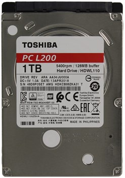 (1014857) Жесткий диск Toshiba SATA-III 1Tb HDWL110EZSTA L200 Slim (5400rpm) 128Mb 2.5" Rtl - фото 25411