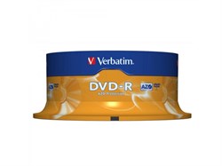(24104) DVD-R Verbatim 4,7Gb 16x 25 шт. Cake Box (43522) - фото 26625