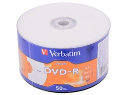 (1015702) Диск DVD-R Verbatim 4.7Gb 16x Printable OEM - фото 27709