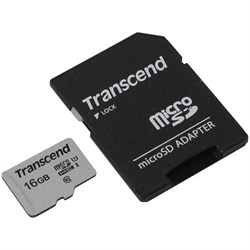 (1016179) Флеш карта microSDHC 16Gb Class10 Transcend TS16GUSD300S-A + adapter - фото 29063