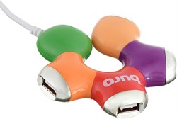 (1016202) Разветвитель USB 2.0 Buro BU-HUB4-0.5-U2.0-Flower 4порт. разноцветный - фото 29091