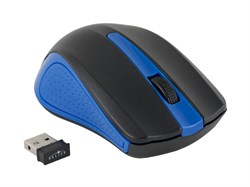 (1006313) Мышь Oklick 485MW черный/синий оптическая (1200dpi) беспроводная USB (2but) - фото 29136