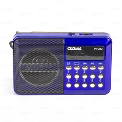 (1016286) Радиоприемник портативный Сигнал РП-222 синий/черный USB microSD - фото 29189