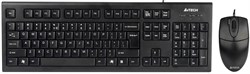 (1017178) Клавиатура + мышь A4 KR-8520D клав:черный мышь:черный USB - фото 29467