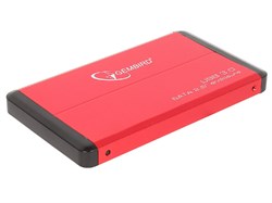 (1018519) Внешний корпус 2.5" Gembird EE2-U3S-61, красный металлик, USB 3.0, SATA, нержавеющая сталь - фото 30030